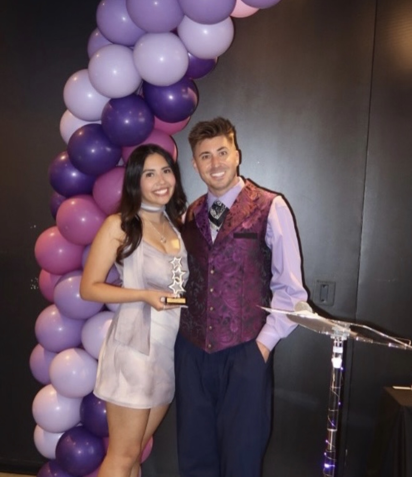 Aiyana Castro receiving the Volunteers of Vegas Volunteer of the Year at Large award
